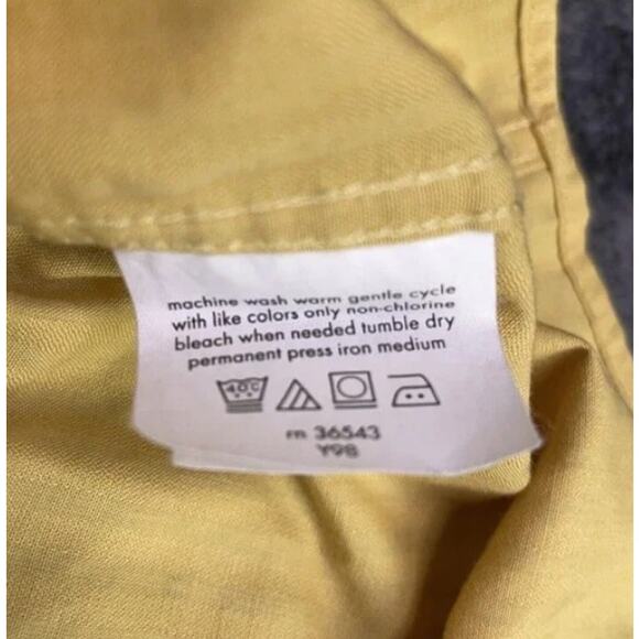 J. Garcia Mens Button Front Shirt Dress Shirt Mustard Yellow Sz M 15 1/2 34/35 - Picture 8 of 9